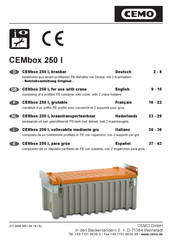 CEMO CEMbox 250 l Manual Del Usuario