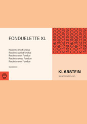 Klarstein FONDUELETTE XL Manual Del Usuario