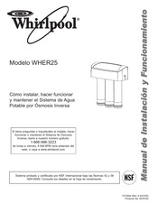 Whirlpool WHER25 Manual De Instalación Y Funcionamiento