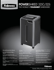 Fellowes Powershred 325Ci Manual De Instrucciones