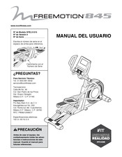 iFIT FREEMOTION 845 Manual Del Usuario