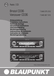 Blaupunkt Vancouver CD36 Instrucciones De Instalación