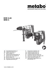 Metabo KHE 5-40 Manual Original