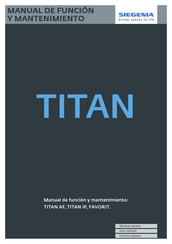 Siegenia TITAN AF Manual De Función Y Mantenimiento