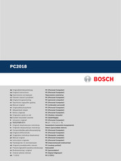 Bosch PC2018 Manual Original