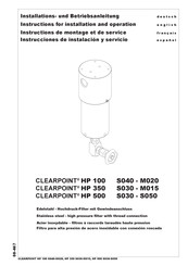 Beko CLEARPOINT HP100S075 Instrucciones De Instalación Y Servicio