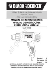 BLACK&DECKER HG1500 Manual De Instrucciones