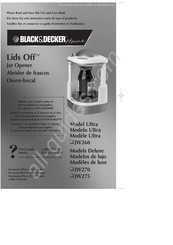 BLACK&DECKER Home Lids Off JW270 Manual De Instrucciones