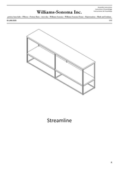 Williams-Sonoma Streamline Media Console Instrucciones De Ensamblaje