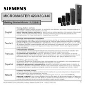 Siemens MICROMASTER 420 Manual Del Usuario