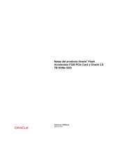 Oracle Flash Accelerator F160 Notas Del Producto