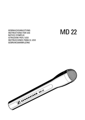 Sennheiser MD 22 Instrucciones Para El Uso