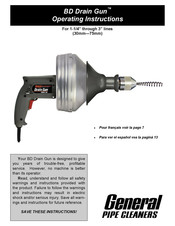 General Pipe Cleaners BD Drain Gun Instrucciones De Operación