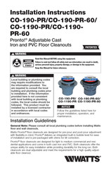 Watts CO-190-PR Instrucciones De Instalación