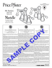 Price Pfister Marielle 46 Serie Manual De Instrucciones
