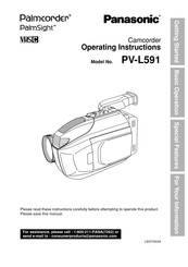 Panasonic Palmcorder PalmSight PV-L591 Instrucciones De Operación