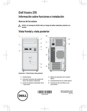 Dell Vostro 270 Información Sobre Funciones E Instalación