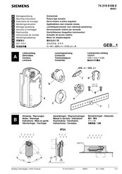 Siemens GEB1 Serie Instrucciones De Montaje