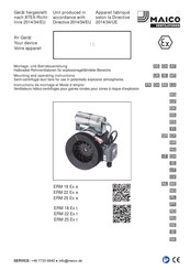 Maico ERM 22 Ex t Instrucciones De Montaje Y Funcionamiento