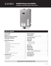 Anden AS35FP Instrucciones De Instalación Y Mantenimiento