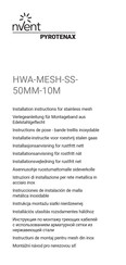 nvent PYROTENAX HWA-MESH-SS50MM-10M Instrucciones De Instalación