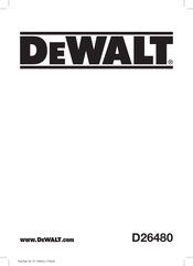 DeWalt D26480 Manual Del Usuario