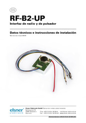 elsner elektronik RF-B2-UP Datos Técnicos E Instrucciones De Instalación