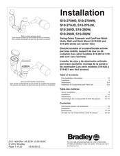 Bradley S19-280D Instalación