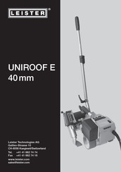 Leister UNIROOF E Instrucciones De Funcionamiento