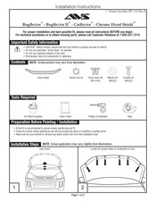 AVS Chrome Hood Shield Instrucciones De Montaje