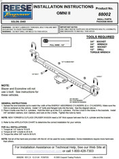 Reese Towpower 88001 Instrucciones De Instalación