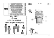 ASCO Numatics 652 Serie Instrucciones De Puesta En Marcha Y Mantenimiento