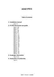 Adax VPS10 Manual Del Usuario