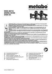 Metabo DSN 50 Manual Original