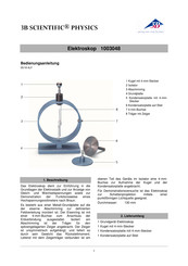 3B SCIENTIFIC PHYSICS 1003048 Instrucciones De Uso