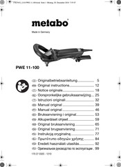 Metabo PWE 11-100 Manual Original