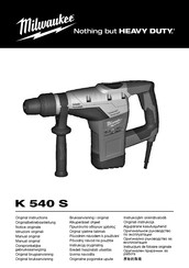 Milwaukee K 540 S Manual Original