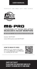 MEE AUDIO Professinal M6PROBT Manual Del Usuario