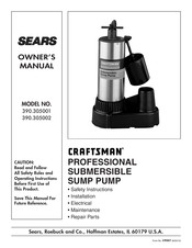 Sears 390.305002 Manual Del Usuario