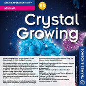 Thames & Kosmos stem experiment kit Crystal Growing Instrucciones De Seguridad