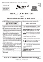 Zoeller 2701 Instrucciones De Instalación