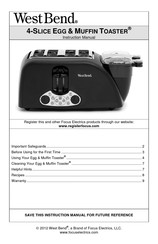 Focus Electrics West Bend 4-SLICE EGG&MUFFIN TOASTER Manual De Instrucciones