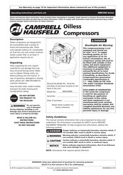 Campbell Hausfeld MW2500 Serie Manual De Instrucciones De Operación Y Lista De Partes