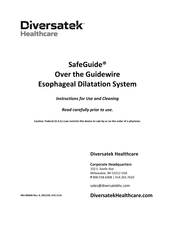 Diversatek Healthcare SAFEGUIDE Instrucciones De Uso Y Limpieza