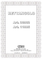 Gessi RETTANGOLO 30902 Manual Del Usuario