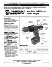 Campbell Hausfeld DG201800CD Instrucciones De Funcionamiento Y Manual De Piezas