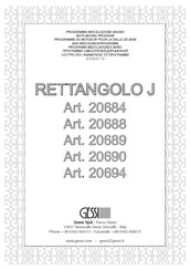 Gessi RETTANGOLO J 20694 Manual Del Usuario