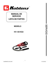 Koblenz HV-120 KG3 Manual De Servicio