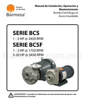 Barmesa BCSF 2-7.5-2 Manual De Instalación, Operación Y Mantenimiento