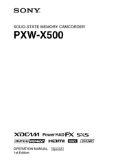 Sony PXW-X500 Manual Del Operador